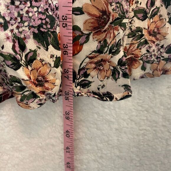 MNG Casual Floral Wrap Dress S Short Sleeve Tie Waist Boho Cottagecore Size 4 - Picture 9 of 15